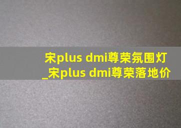 宋plus dmi尊荣氛围灯_宋plus dmi尊荣落地价